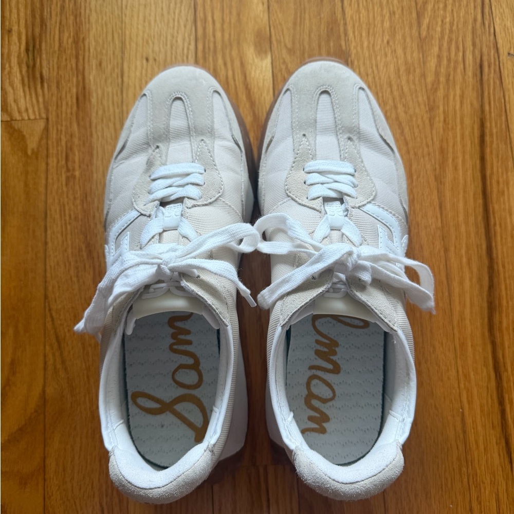 Sam Edelman Langley Cream/White Sneakers, Size 8, Almost new condition